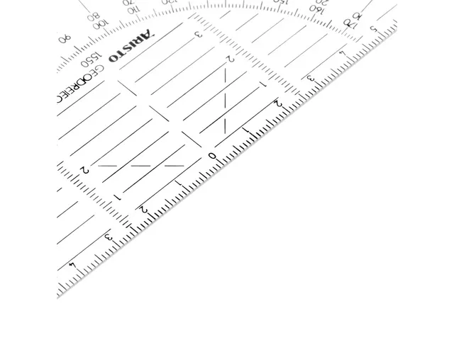 Geodriehoek Aristo 1550 16cm Flexibel Transparant