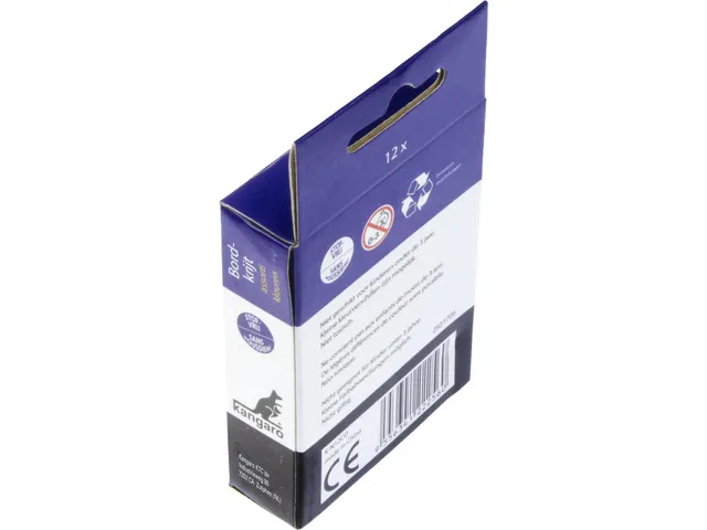 Craie pour tableau sans-poussière Kangaro couleurs ass boîte de 12 p