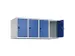 opzetkast,v. locker,4vak.,vak B 300mm,HxBxD 500x1200x500mm