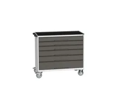 gereedschapswagen 965x1050x600mm antislipblad 6 laden RAL7035+RAL7016