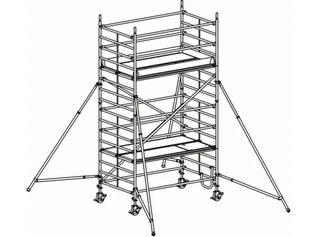 rolsteiger,reik H 5,4m,steiger H 4,64m,2platform(s),m. luik