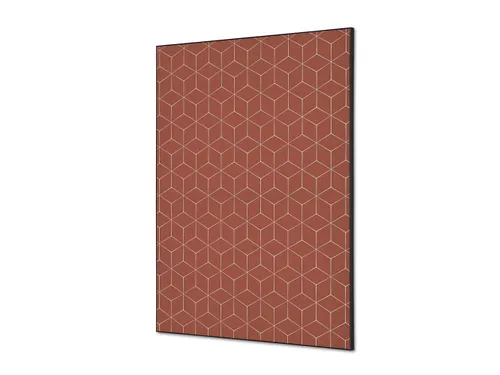 Wanddecoratie Textiel Set A1 Hexagon Roest bruin