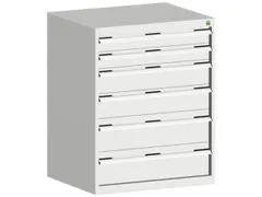 ladekast HxBxD 1000x800x525mm 6laden romp RAL7035 front RAL7035
