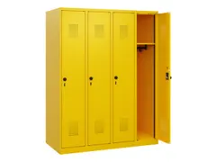 schoollocker,HxBxD 1530x1200x500mm,4vak,vak B 300mm,draaigrendel