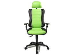 Bureaustoel Bekleding Zwart-Groen Zitting 420-530x 500x 470mm