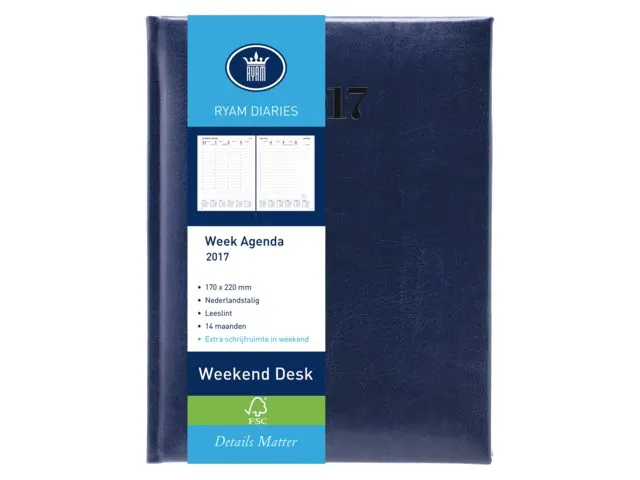 Agenda 2027 Ryam Weekend Desk Lazio 7d/2p assorti