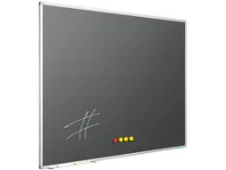 Krijtbord 120x240cm Softline alu profiel 8mm grijs emaille