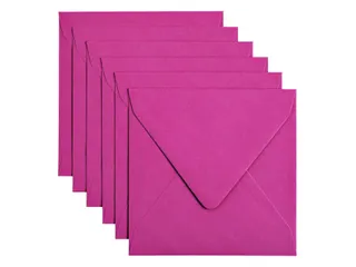 Envelop Papicolor 140x140mm Felroze Gegomd - 1