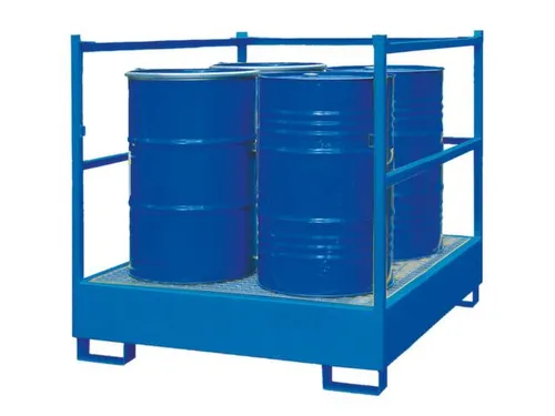 Opvangbak 4x 200l 220l 1320x 1410x 1290mm Leuning 3-Zijdig