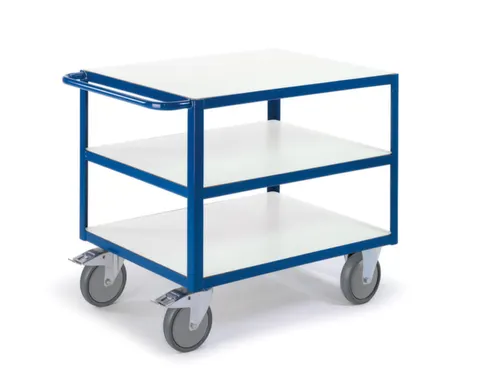 ESD-etagewagen,draagverm. 600kg,3xhouten plaat,laadvl. LxB 1000x700mm