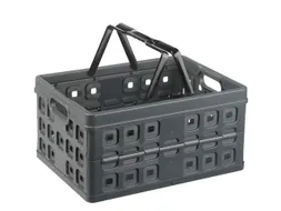 #*Square vouwkrat met extra handgreep 32L zwart/anthr49 x 36 x 24,5 cm