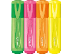 Maped Fluo'Peps Glitter markeerstiften 4 Fluor kleuren