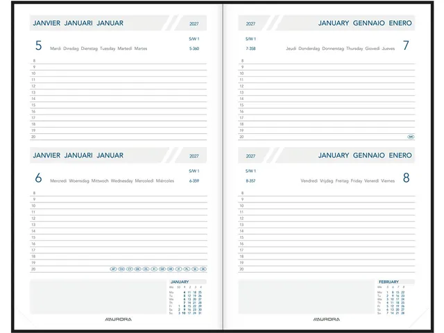 Folio FA111 Balacron assorti kleuren 2dagen/1pagina 2026