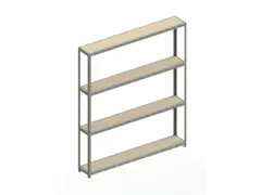 Breedvakstelling HxLxD 2970x2504x400mm vakl. 400kg 4 houten legborden