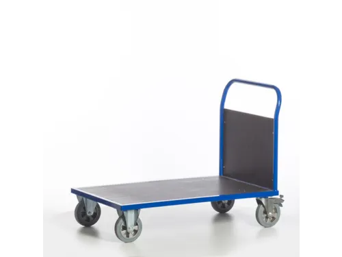 Platformwagen 1000kg Laadvlak Lxb 1200x800mm 1 Kopwand Ral 5010
