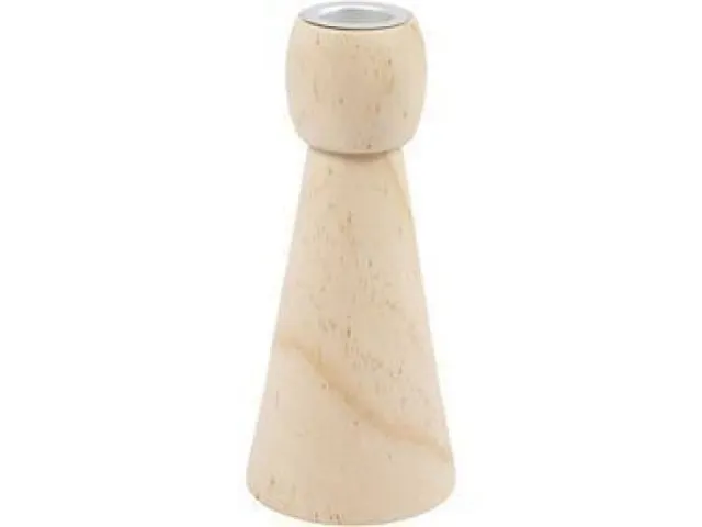 Kandelaar Creativ Company hout conisch 14.5cm