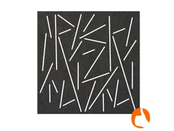 Akoestisch wandpaneel vierkant met patroon uitsnede 100x100cm Zwart