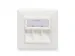 Frontplaat voor keystone-aansluitingen 3x RJ45 stofbescherming 80x80mm