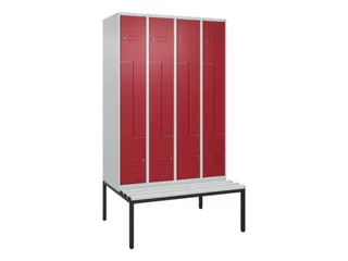 Z-garderobekast,HxBxD 2120x1200x815mm,8vak,vak B 300mm,cil.-slot - 1