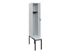 locker met bank,HxBxD 1950x300x815mm,1vak,vak B 300mm,draaigrendel