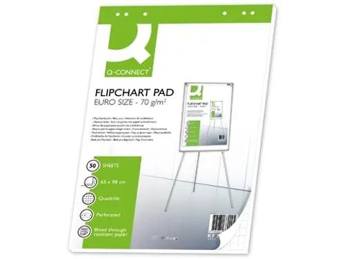Q-Connect Flipoverpapier 70 gram 65x98cm Geruit 50 vel