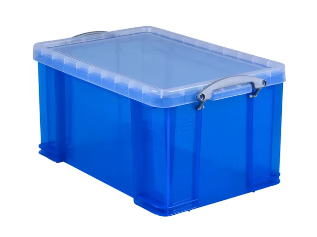 Opbergbox Really Useful 48 liter 600x400x315mm transparant blauw