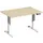 Elektrisch ihv bureau,HxBxD 730-1230x1200x800mm,blad esdoorn