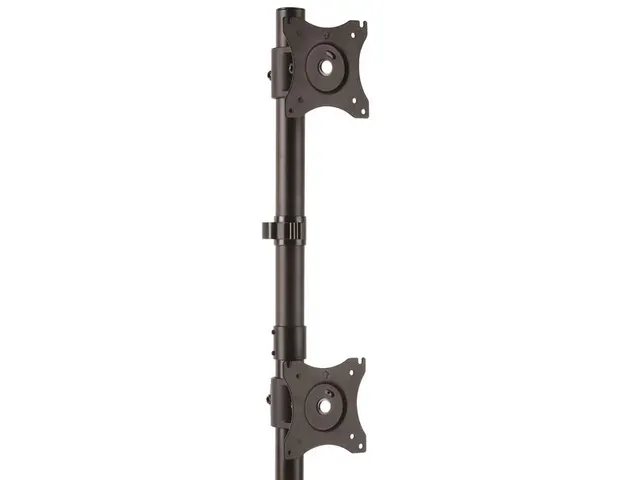 Support 2 écran Vertical Noir