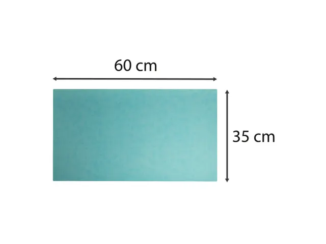 Onderlegger PU 35x60 cm tropisch/cyaan