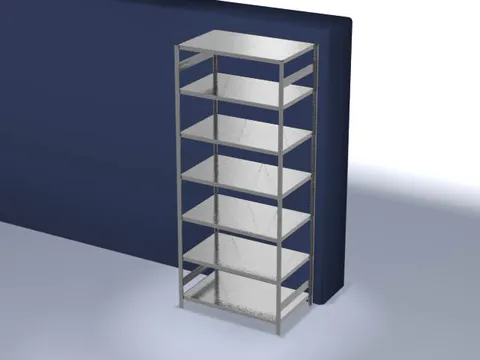 systeemstelling,grondveld,HxBxD 3000x1360x835mm,vakl. 240kg