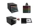 Module de classement Big Box Plus 5 tiroirs Black Office - Noir/arlequ
