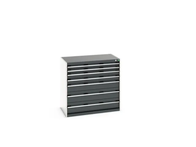 ladekast HxBxD 1000x1050x650mm 7laden RAL7035 front RAL7016