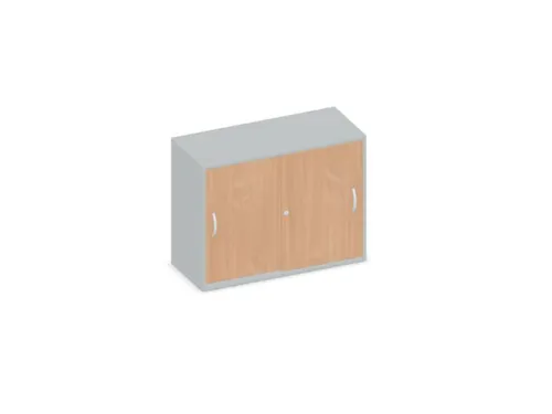 Schuifdeurkast 770x1000x430mm Romp Lichtgrijs Decor Front Beuken