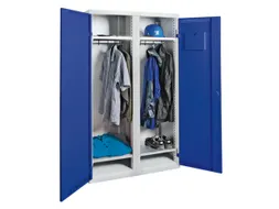 Garderobekast 1800x1000x500mm 2 Vakken Staal Romp Ral7035