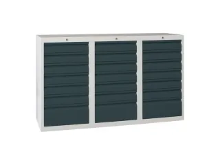 ladekast HxBxD 900x1500x500mm 21laden RAL7035 front RAL7016 - 2