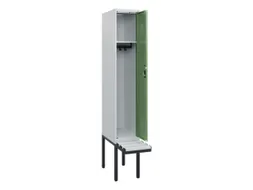 locker met bank,HxBxD 1950x300x815mm,1vak,vak B 300mm,cilinderslot