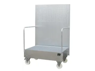 Verrijdbare Opvangbak,V. 2X200L Vat,Opvangvol. 215L - 1