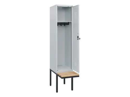 locker met bank,HxBxD 1950x400x815mm,1vak,vak B 400mm,draaigrendel