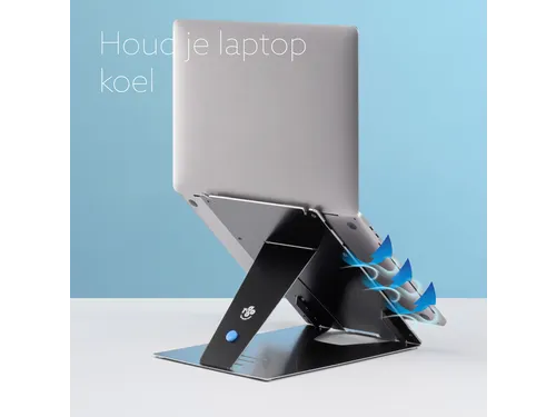 Tablet en laptopstandaard in 1 R-Go Riser Duo voor 10-22 inch Zwart