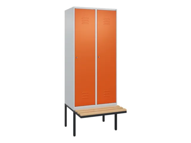 locker met bank,HxBxD 2120x800x815mm,2vak,vak B 400mm,cil.-slot