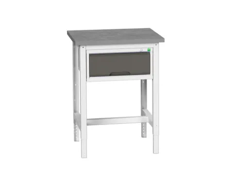 werkbank,HxBxD 780-930x700x600mm,linoleumblad,4voeten