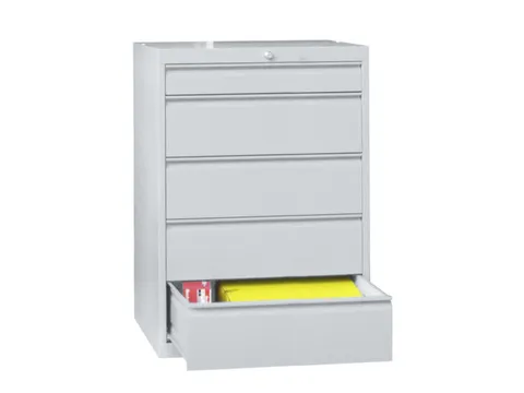 ladekast,HxBxD 1000x1023x600mm,5lade(n),cil.slot,RAL7035,front RAL3000