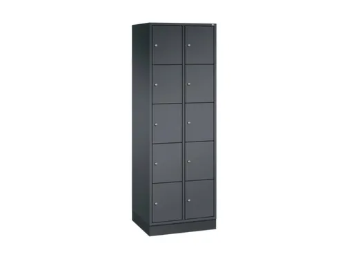 lockerkast,HxBxD 1950x620x500mm,2x5vakken,cil.-slot,sokkel