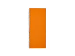 Notitieboek Quantore 135x330mm lijn 160blz 70gr spiraal oranje