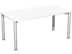 vergadertafel,HxBxD 720x1600x800mm,rechthoekig,4voeten RAL9006