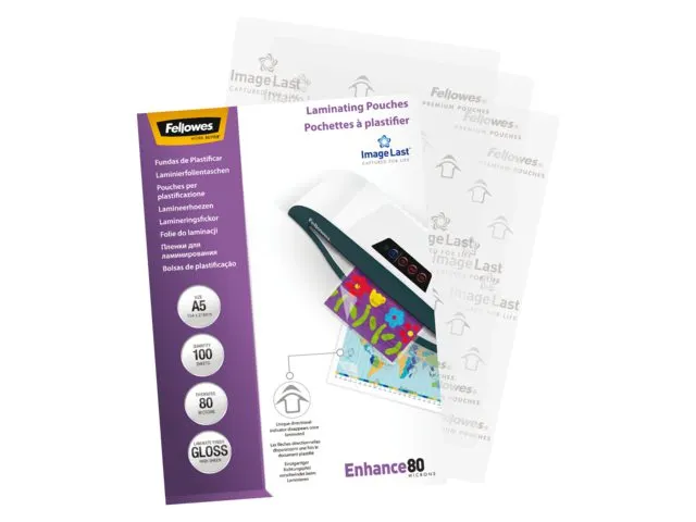 Lamineerhoes Fellowes A5 80 micron glanzend