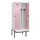 locker met bank,voor scheiding van kleding,HxBxD 2120x800x815mm,2vak
