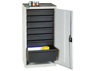 werkplaatskast,HxBxD 1000x500x500mm,7lade(n),draaigrendel,voetplaat - 1