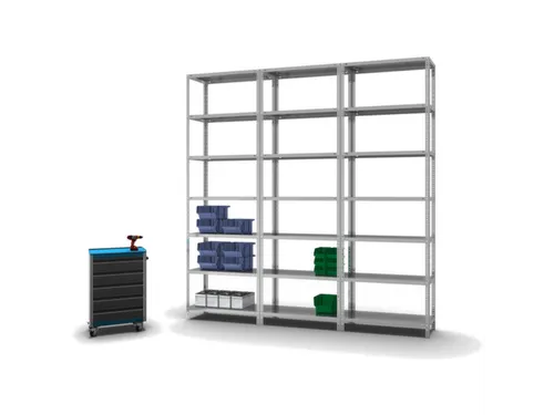 magazijnstelling,grondveld,HxBxD 3000x1000x400mm,vaklast 350kg