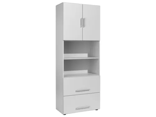 kantoor-combikast HxBxD 2160x800x420mm dubbele vleugeldeur lichtgrijs